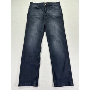 MUGSY Men's 33 MAGS Black Stretch Denim Jeans‎ Straight Leg 5 Pocket FLX4NKG